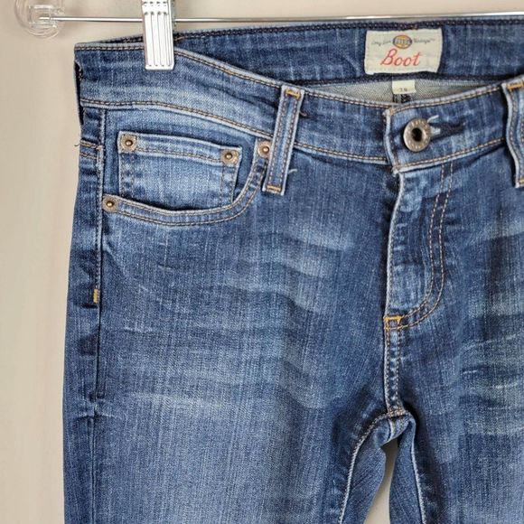 Fossil Vintage Indigo Blue Stretch Low Rise Boot Cut Jeans Women's Size 28 - Picture 4 of 12